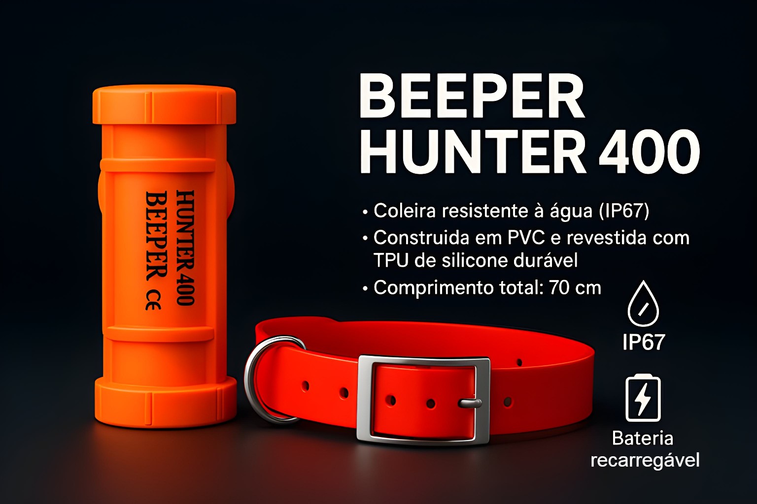 Coleira beeper caça as galinholas com bateria recarregável