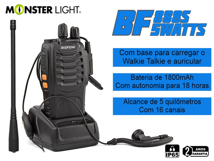 Walkie talkie Baofeng BF-888S alcance de 5 Quilómetros