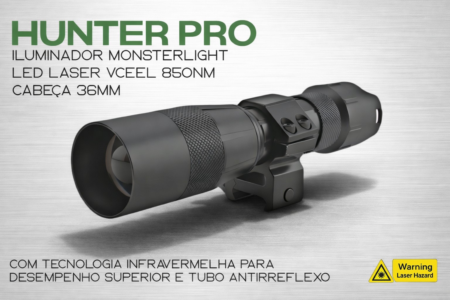 Iluminador MonsterLight 850nm Hunter Pro laser com potenciómetro 