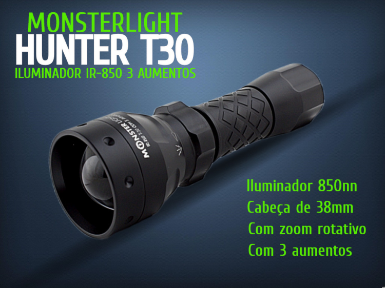 Iluminador IR-850 MonsterLight T30 com 3 aumentos