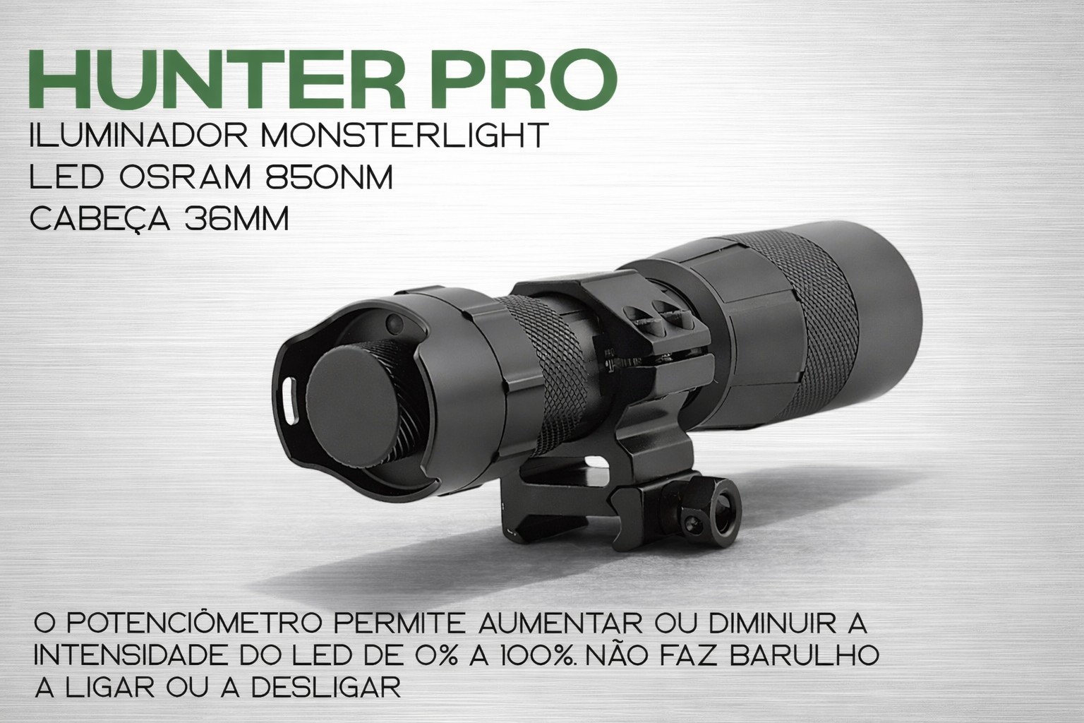 ILuminador Monsterlight 850nm Hunter Pro com potenciómetro 