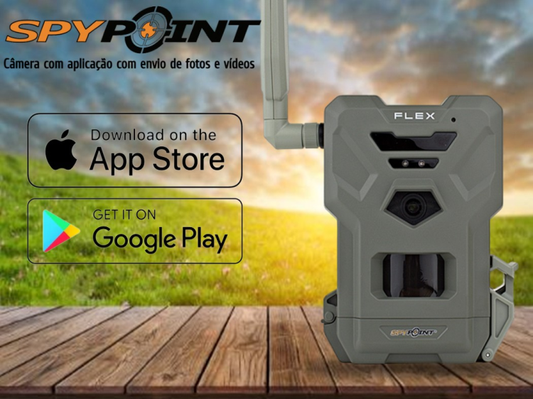 Câmara de vigilância e Caça SpyPoint Flex com envio de fotos e vídeos