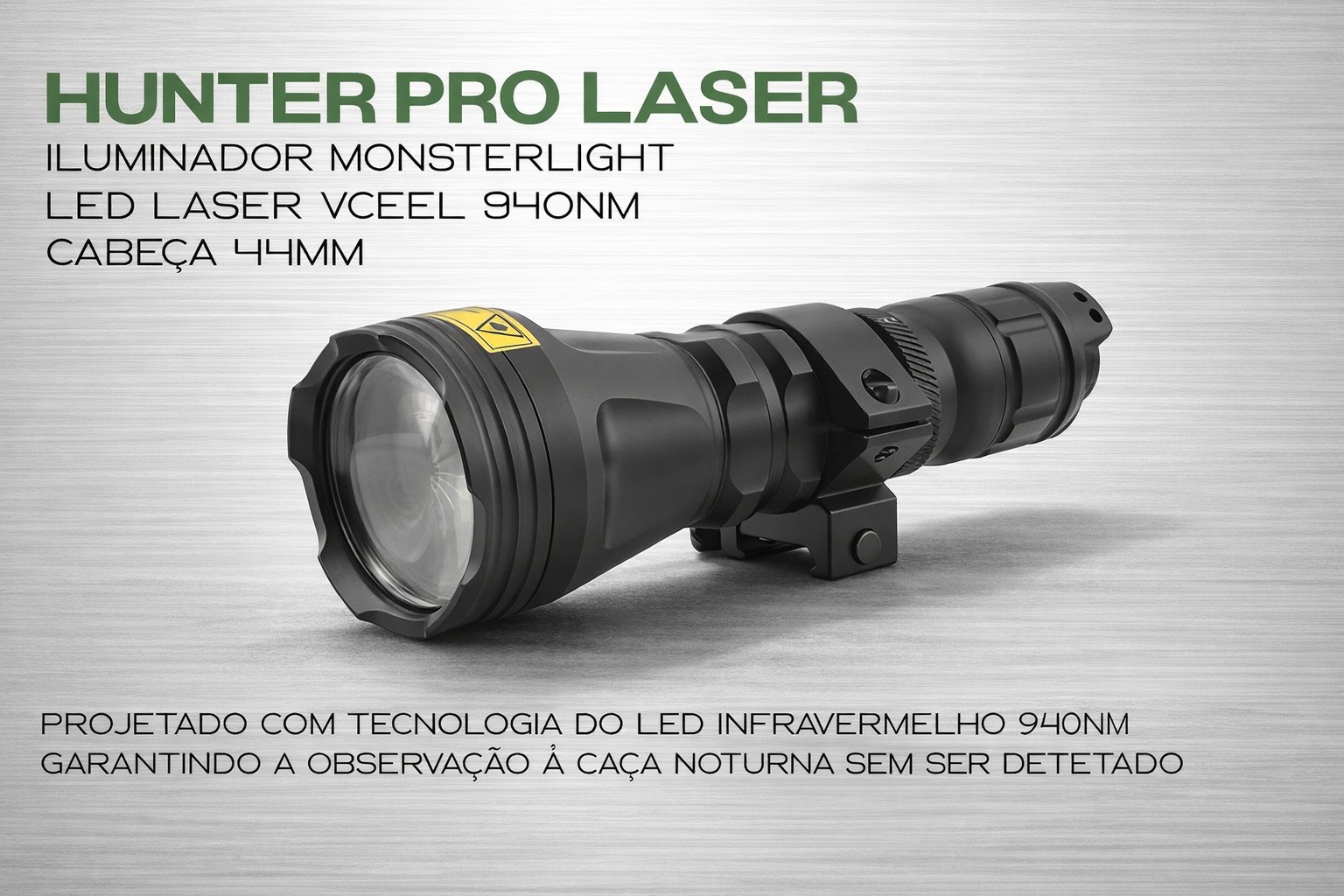 Iluminador MonsterLight IR-940 Hunter Laser com potenciómetro 