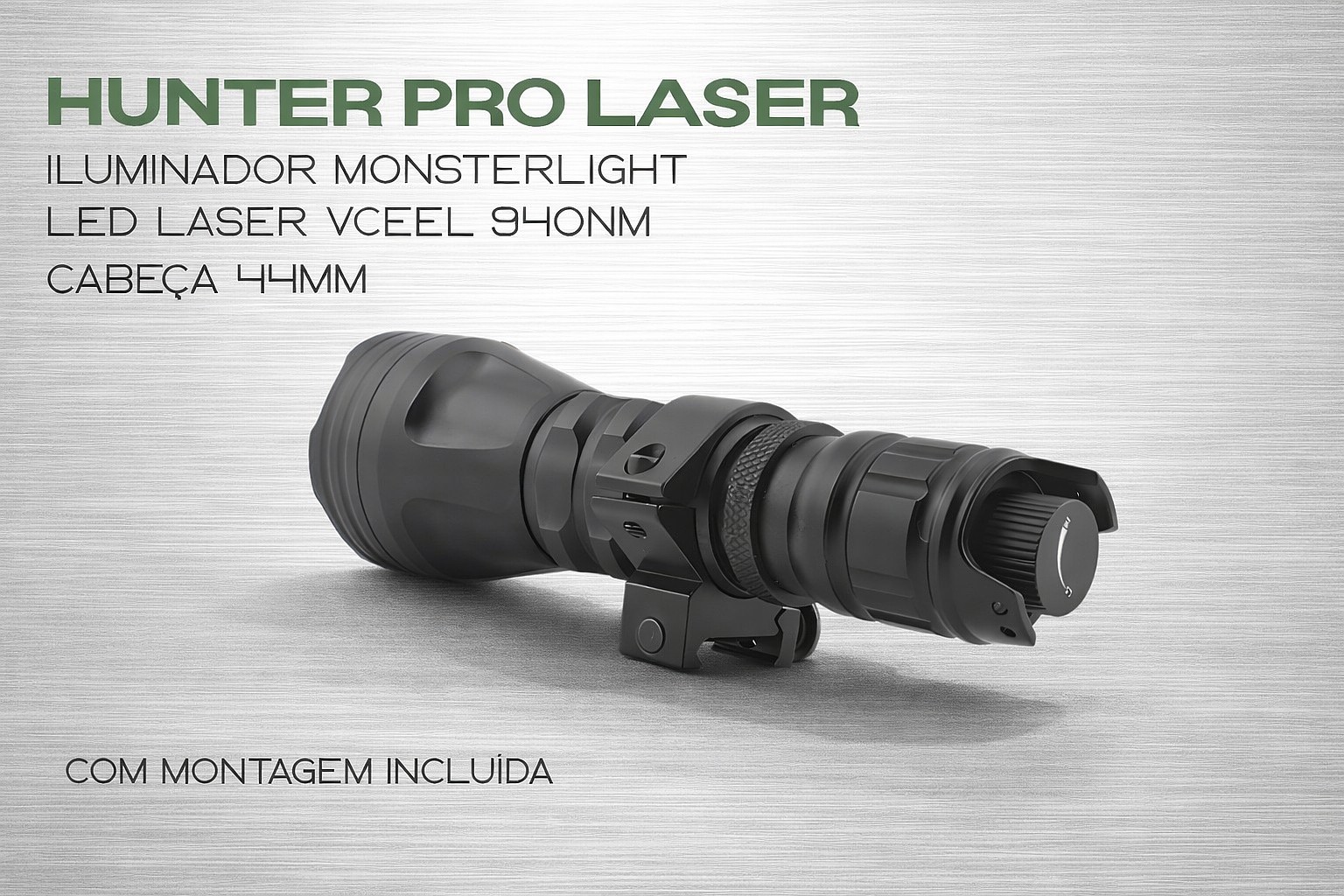 Iluminador MonsterLight IR-940 Hunter Laser com potenciómetro 