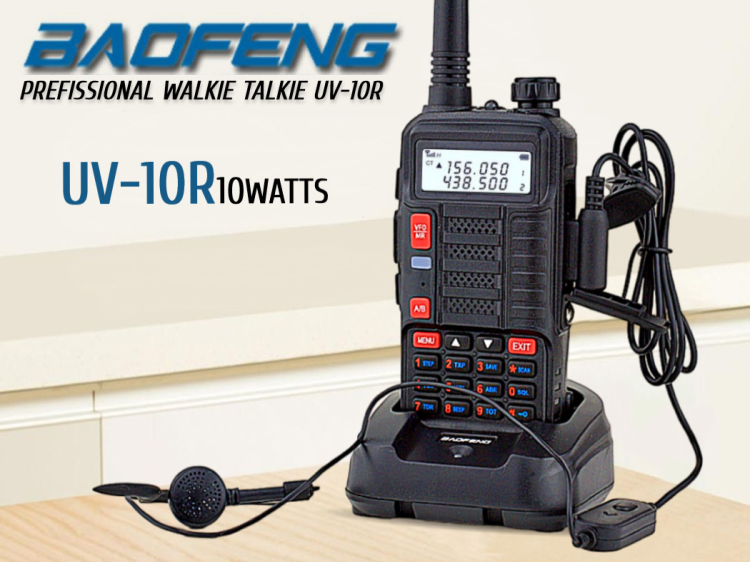 Walkie talkie Baofeng UV-10R alcance até 10 Quilómetros