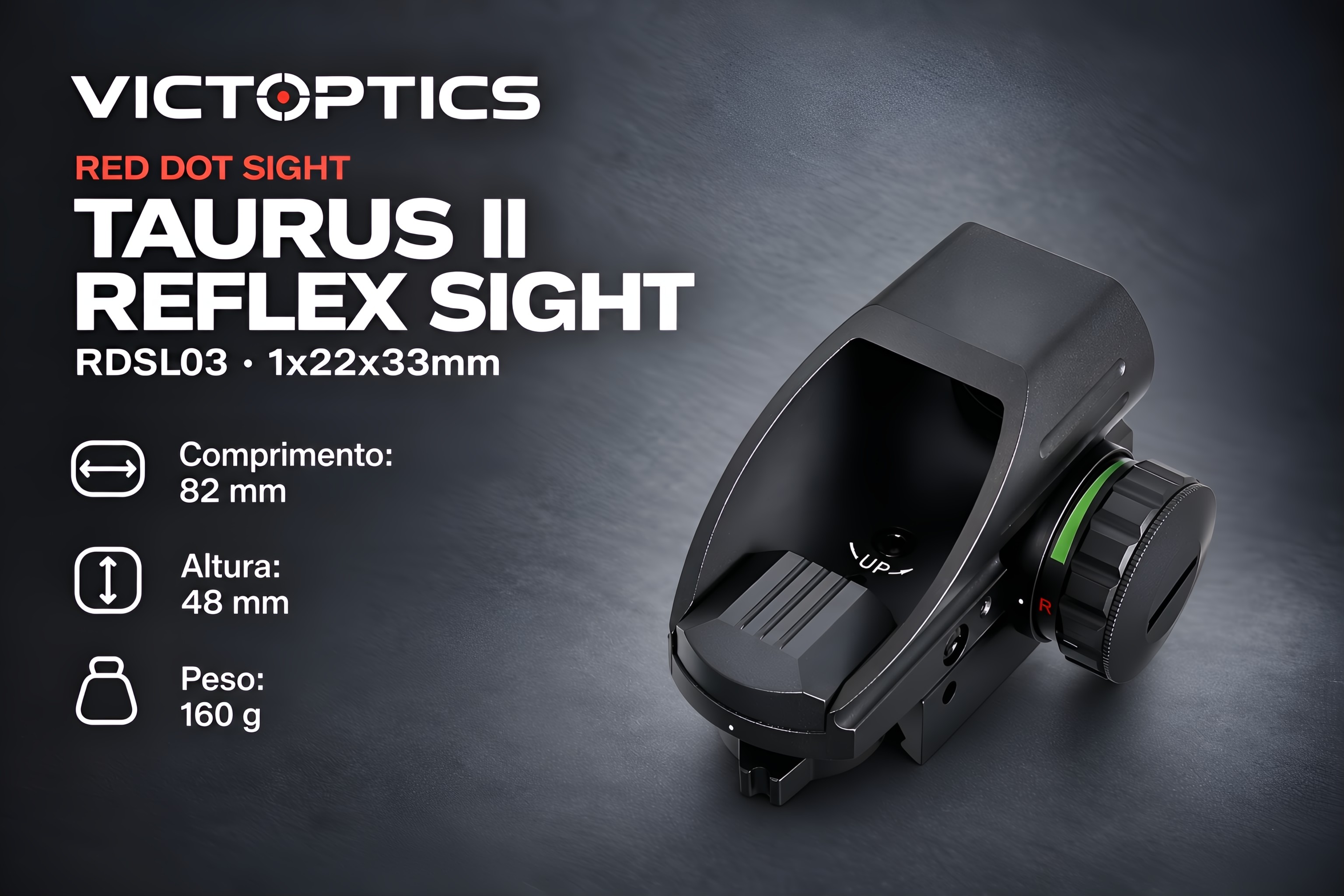 Red Dot Victoptics Taurus II Reflex Sight 1x22x33mm 