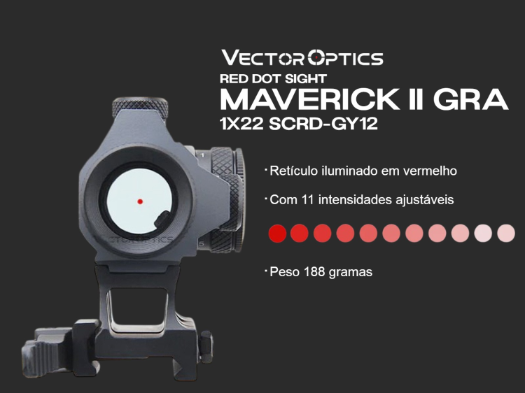 Red Dot ponto vermelho Vectoroptics Maverick-II GRA 