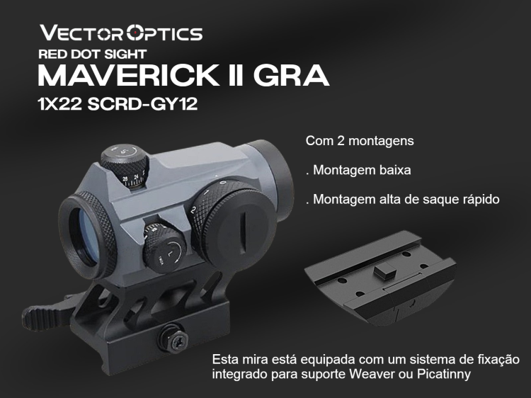 Red Dot ponto vermelho Vectoroptics Maverick-II GRA 
