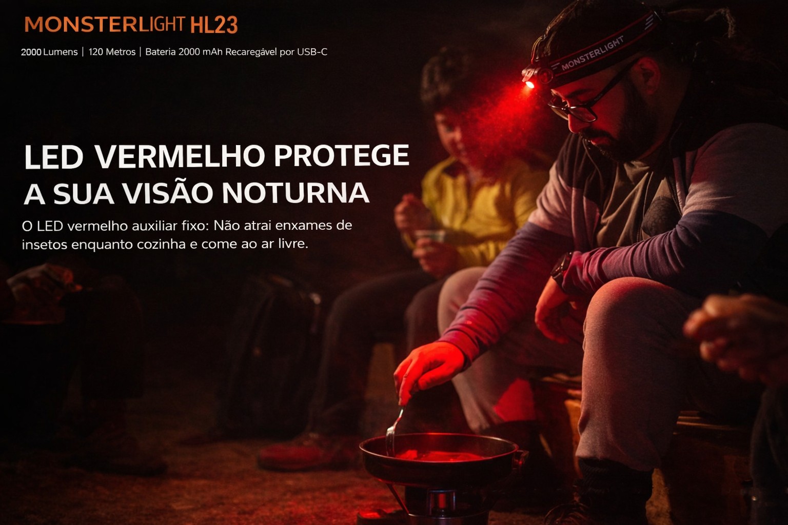 Lanterna Monsterlight HL23 com sensor de movimento 