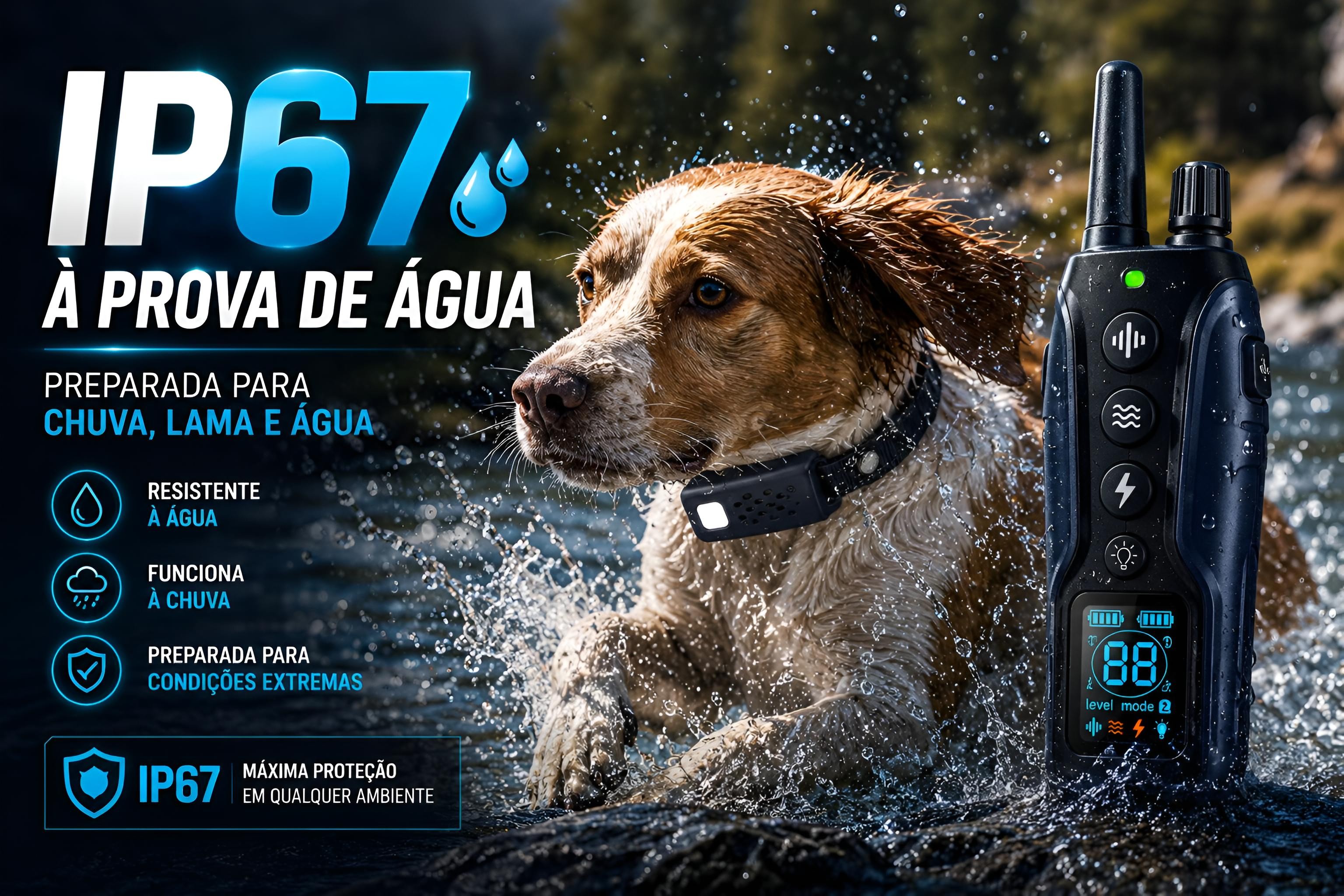 Conjunto de adestramento à distância para 1 cão com alcance de 1300 metros 