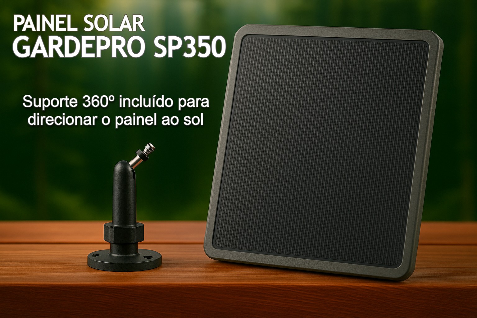 Painel solar GardePro com bateria interna de 5200mAh 