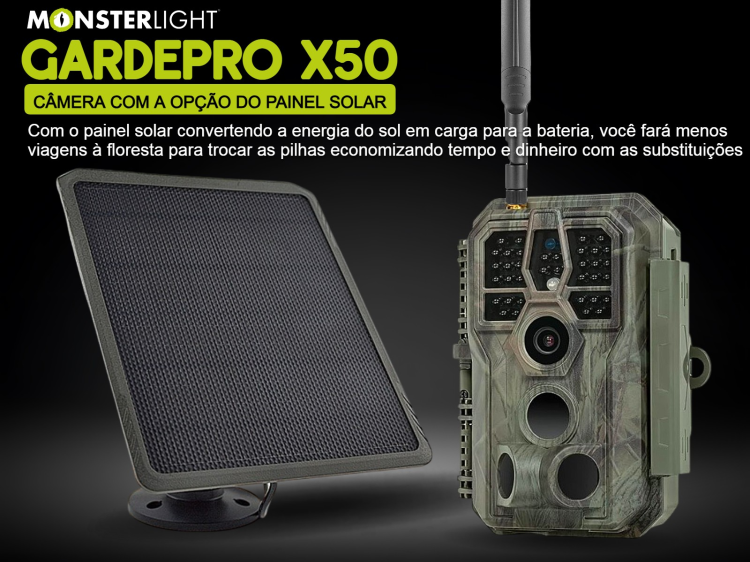 Câmera GardePro X50 LTE com aplicação para telemóvel 