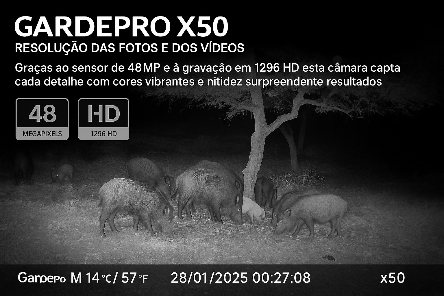 Câmera GardePro X50 LTE com aplicação para telemóvel 
