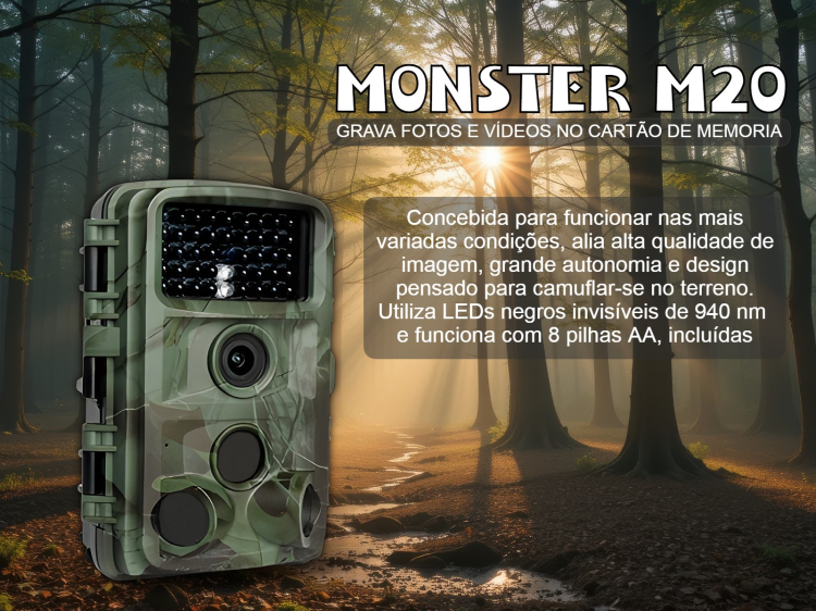 Câmera de caça ou vigilância Monster M20 4K 