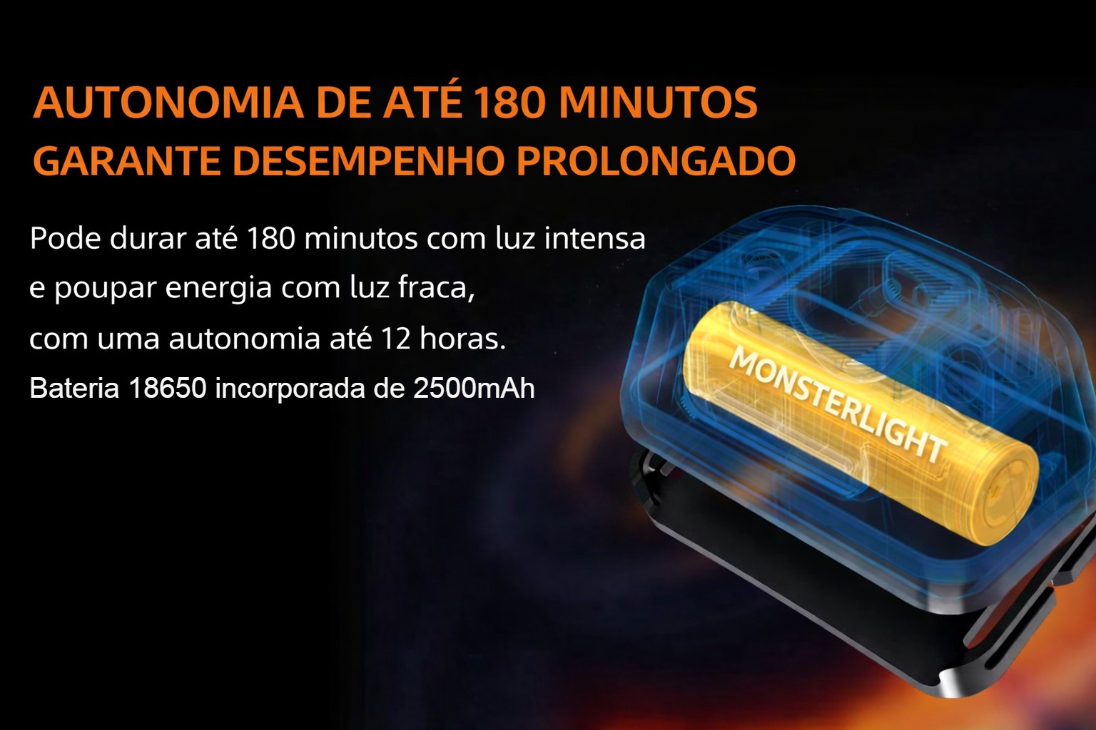 Lanterna Monsterlight NV45 com sensor de movimento 