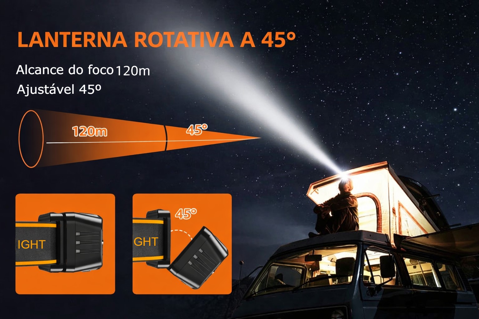 Lanterna Monsterlight NV45 com sensor de movimento 