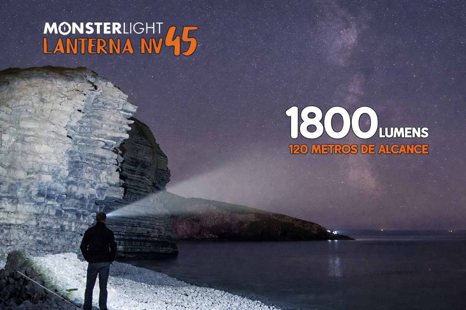 Lanterna Monsterlight NV45 com sensor de movimento 