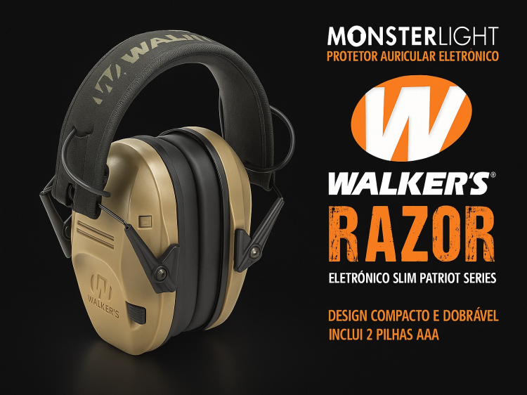 Protetor auricular eletrónico Walkers Razor Patriot Series 
