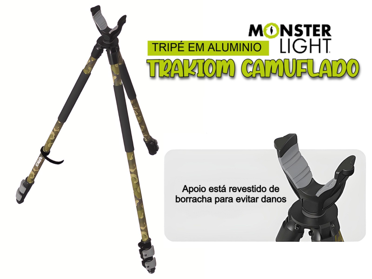 Tripé aluminio Monsterlight Trakion Camuflado 