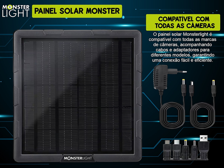Painel Solar Monsterlight com bateria de lítio 