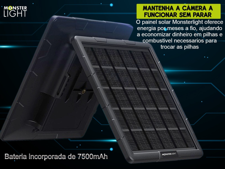 Painel Solar Monsterlight com bateria de lítio 