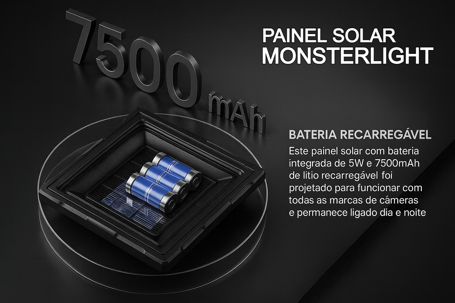 Painel Solar Monsterlight com bateria de lítio 