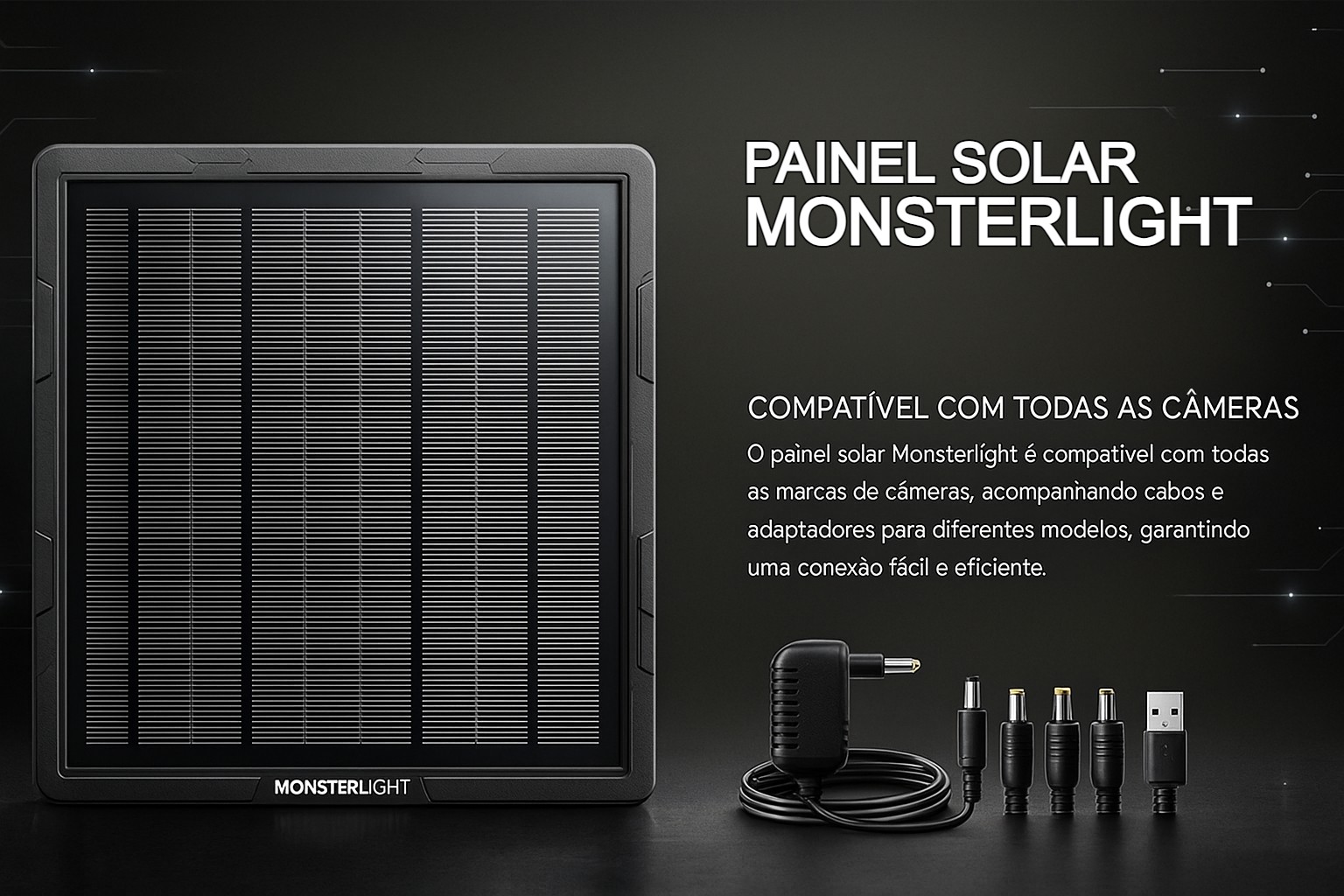 Painel Solar Monsterlight com bateria de lítio 