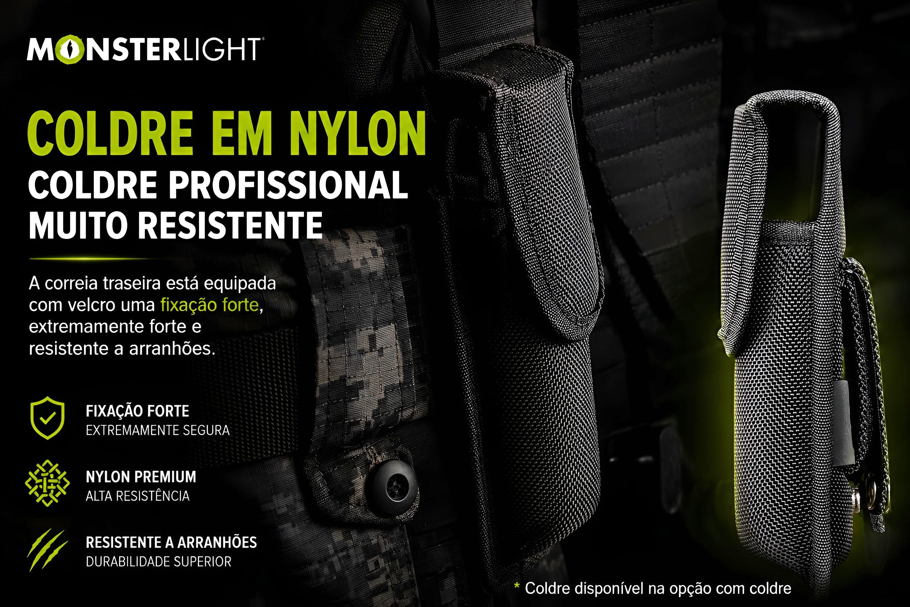 Lanterna tática Monsterlight L25 com bateria recarregável 