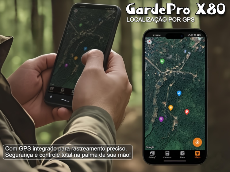 Câmera GardePro X80 com sensor Sony, vídeo 4K, GPS e transmissão em direto 