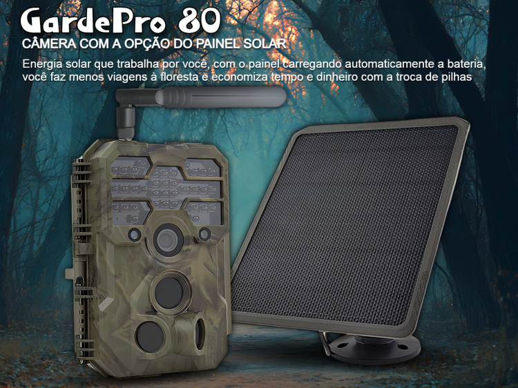 Câmera GardePro X80 com sensor Sony, vídeo 4K, GPS e transmissão em direto 