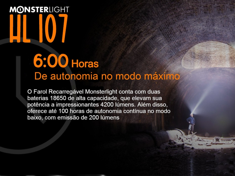Lanterna de cabeça HL107 Sensor com baterias recarregáveis 