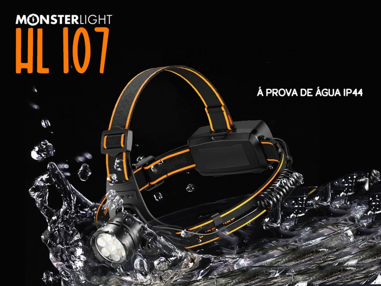 Lanterna de cabeça HL107 Sensor com baterias recarregáveis 