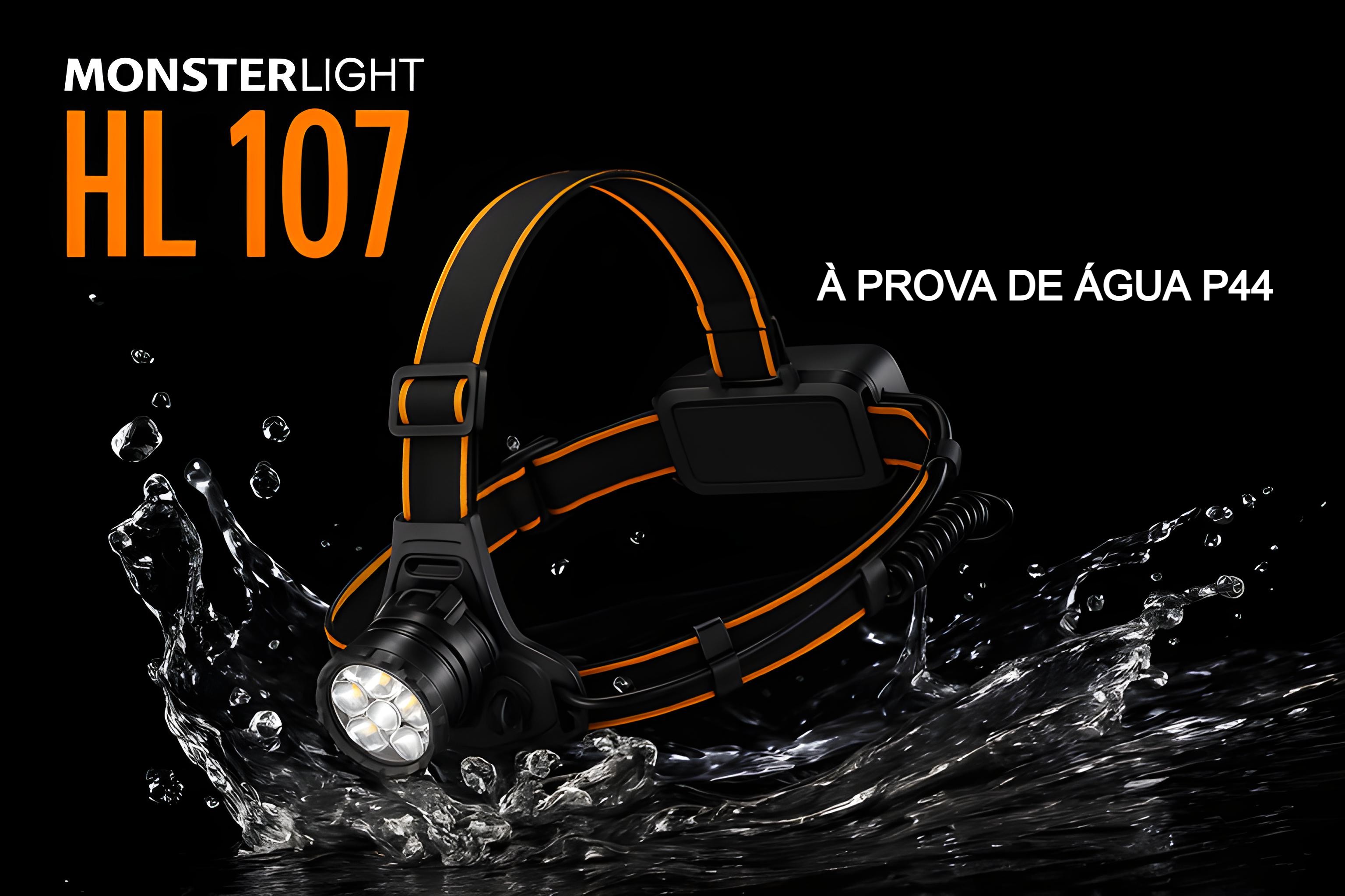 Lanterna de cabeça HL107 Sensor com baterias recarregáveis 