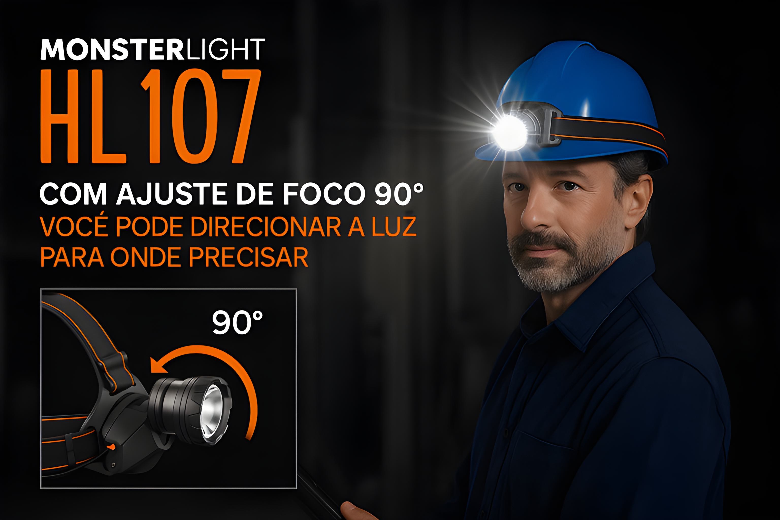 Lanterna de cabeça HL107 Sensor com baterias recarregáveis 