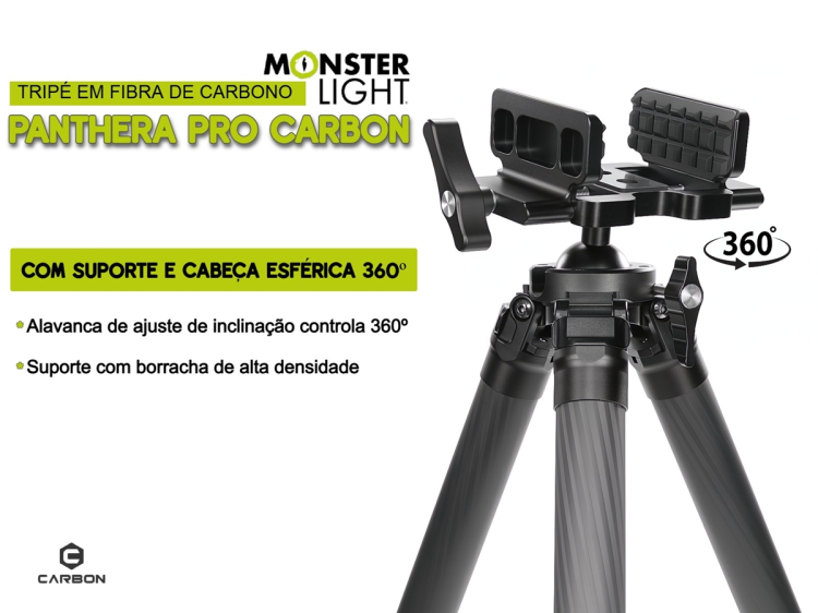 Tripé de carbono Monsterlight Panthera Pro Carbon 