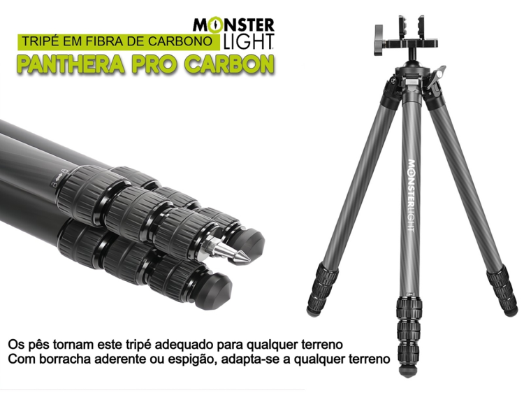 Tripé de carbono Monsterlight Panthera Pro Carbon 