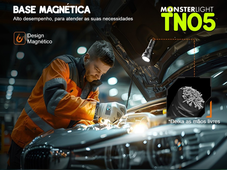 Lanterna Monsterlight TH05 com bateria recarregável