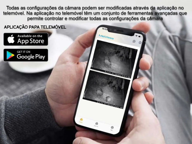 Câmera Meidase S600 LTE com aplicação telemóvel e envio de fotos e vídeos