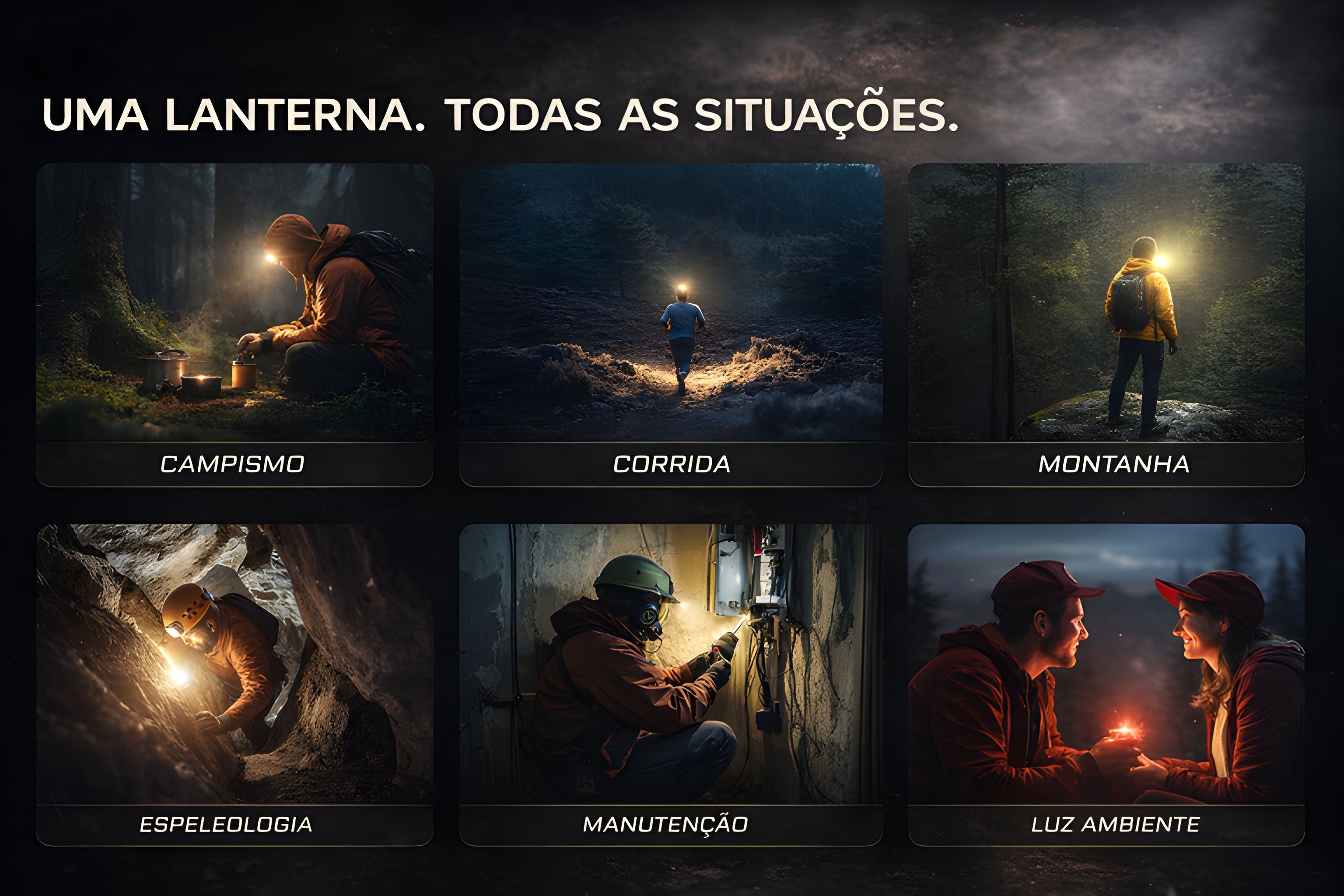 Lanterna de Cabeça Monsterlight com Bateria Recarregável 