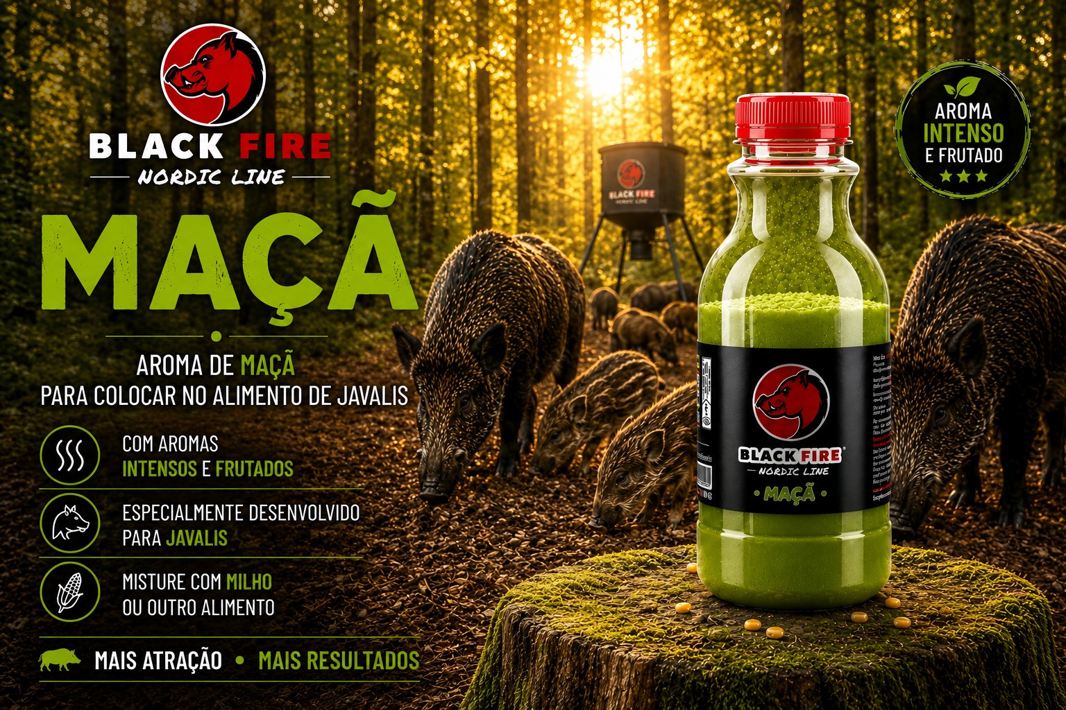 Atrativo BlackFire aroma de maça