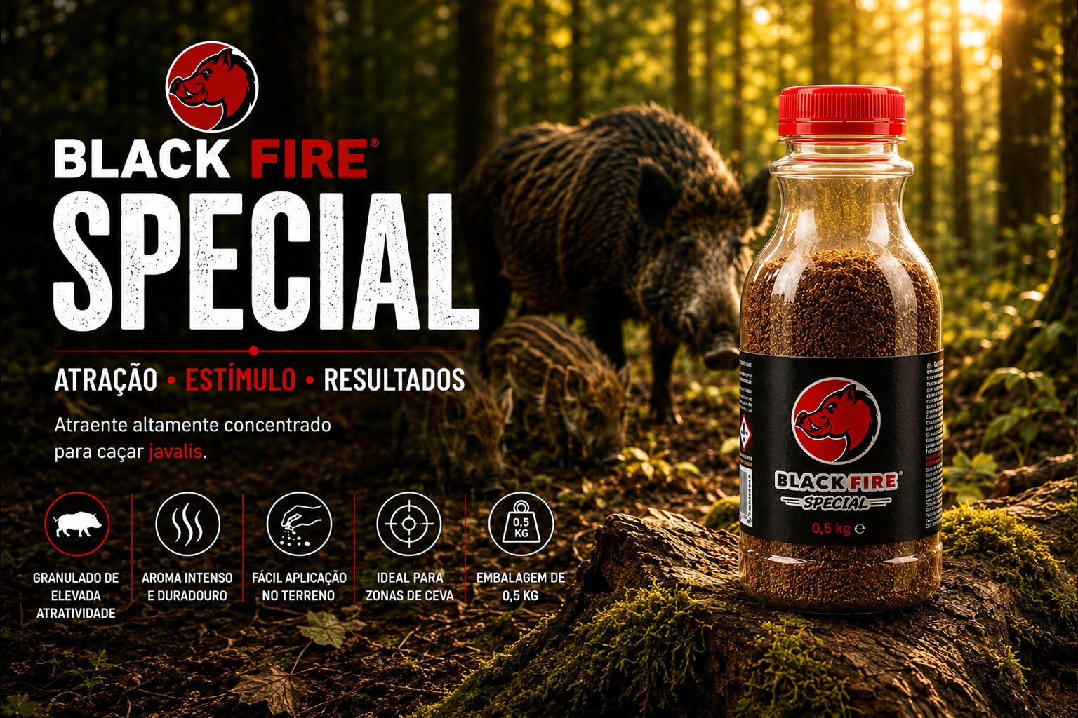 Atrativo para Javalis Black Fire Special 500g