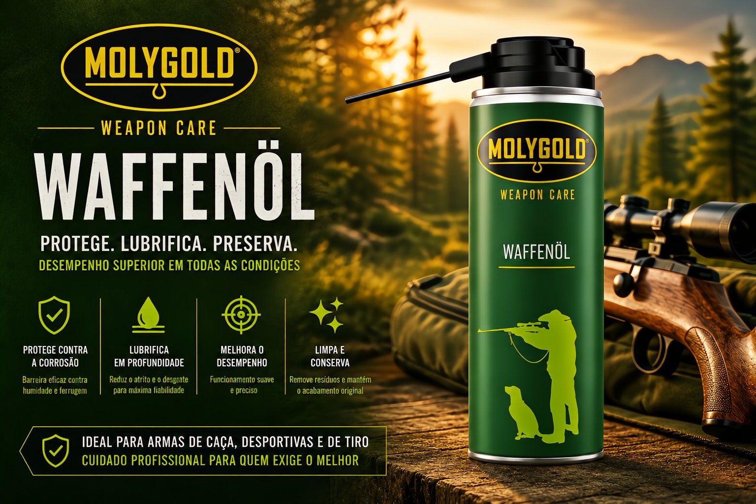 Óleo Lubrificante para armas MolyGold Waffenöl