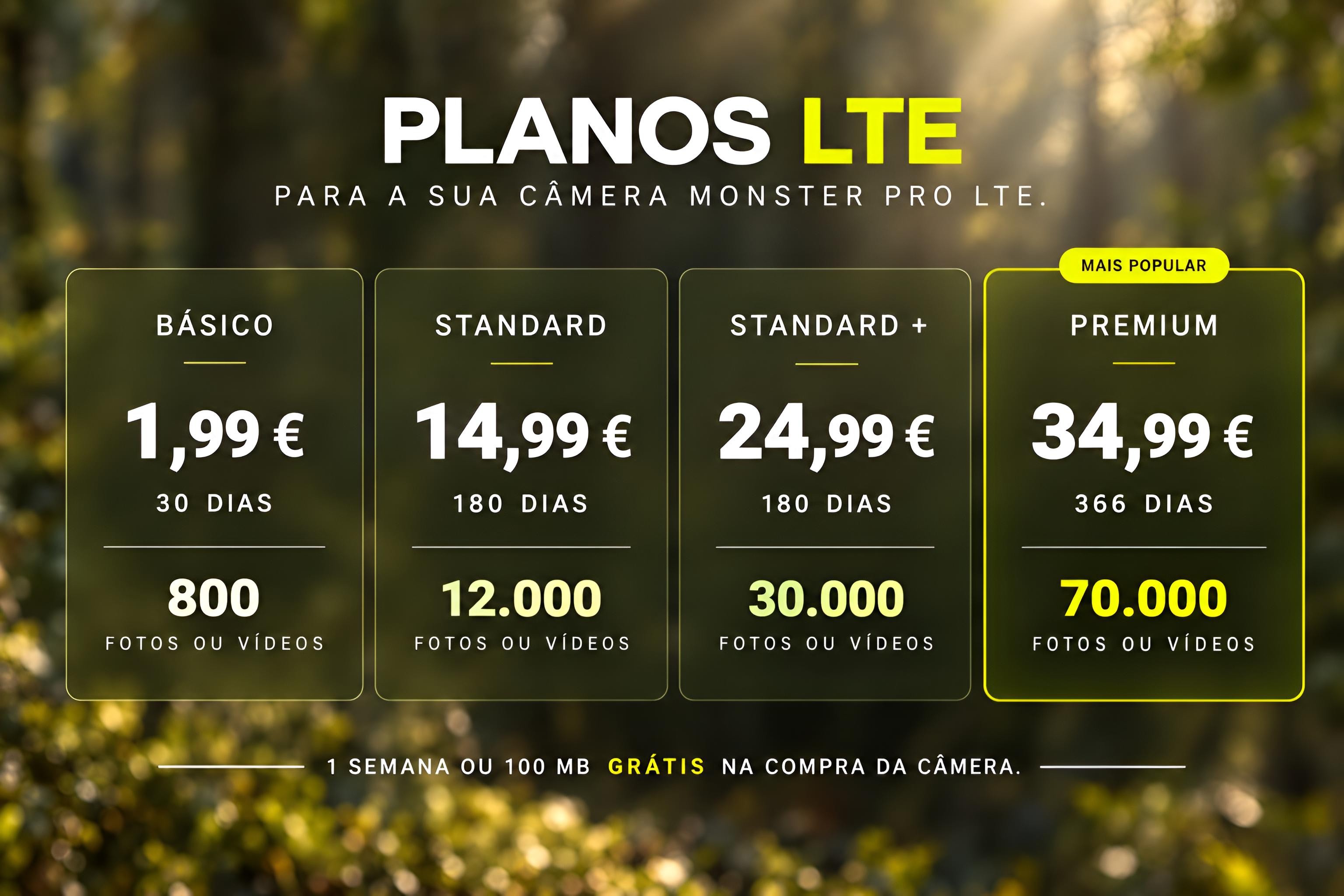 Câmera Monster Pro LTE com envio de vídeos e transmissão em direto 
