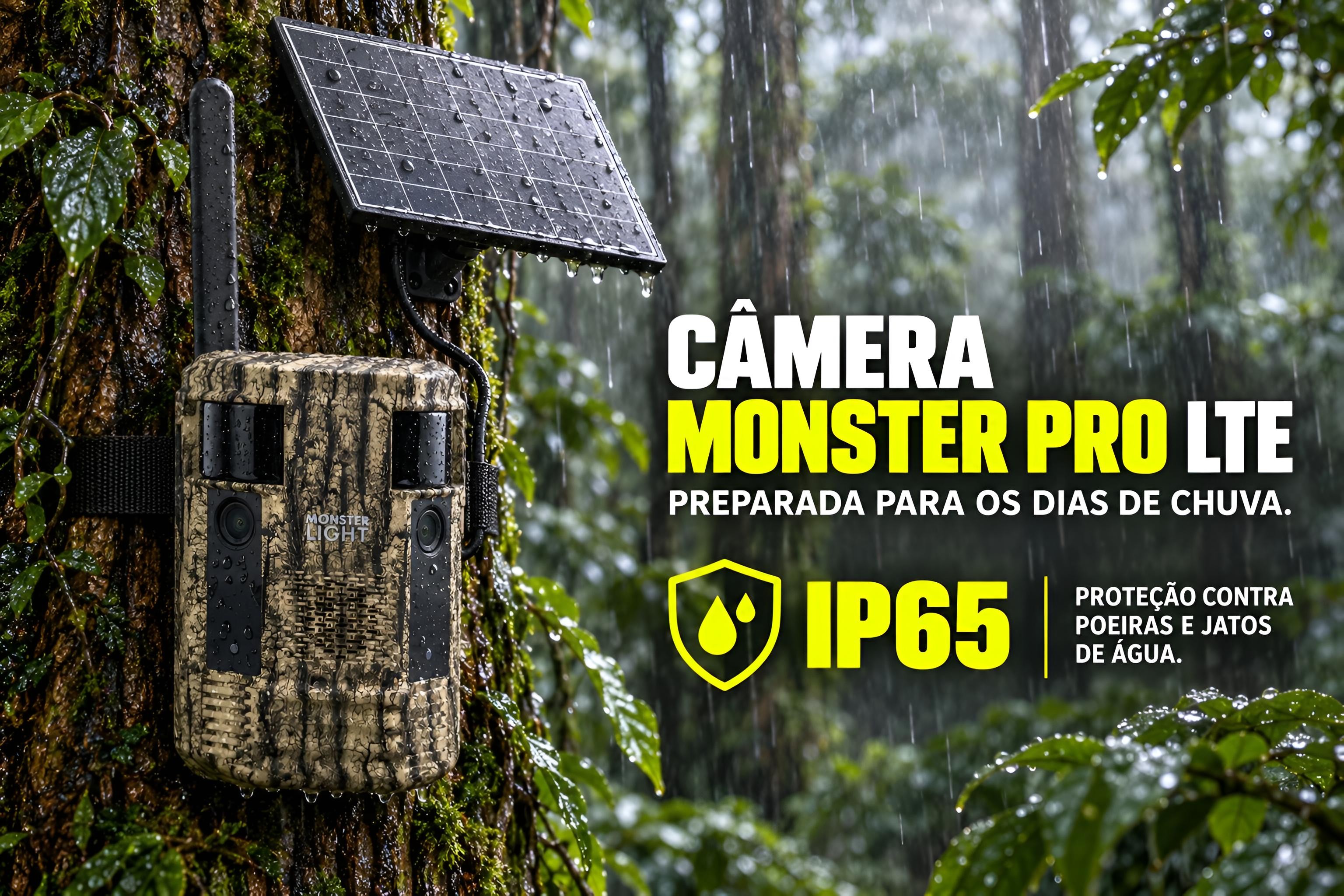 Câmera Monster Pro LTE com envio de vídeos e transmissão em direto 