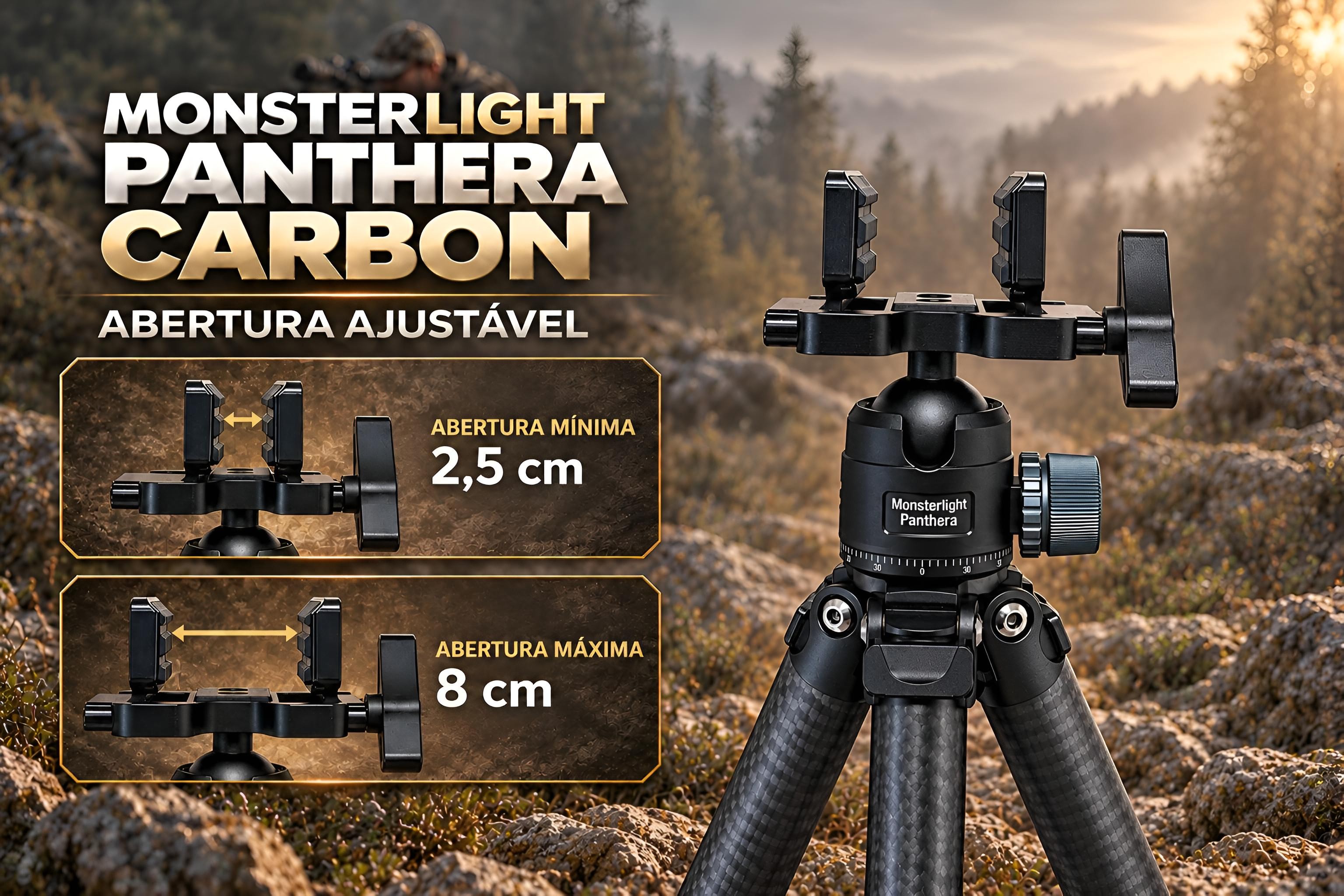 Tripé de Carbono Monsterlight Panthera Carbon 