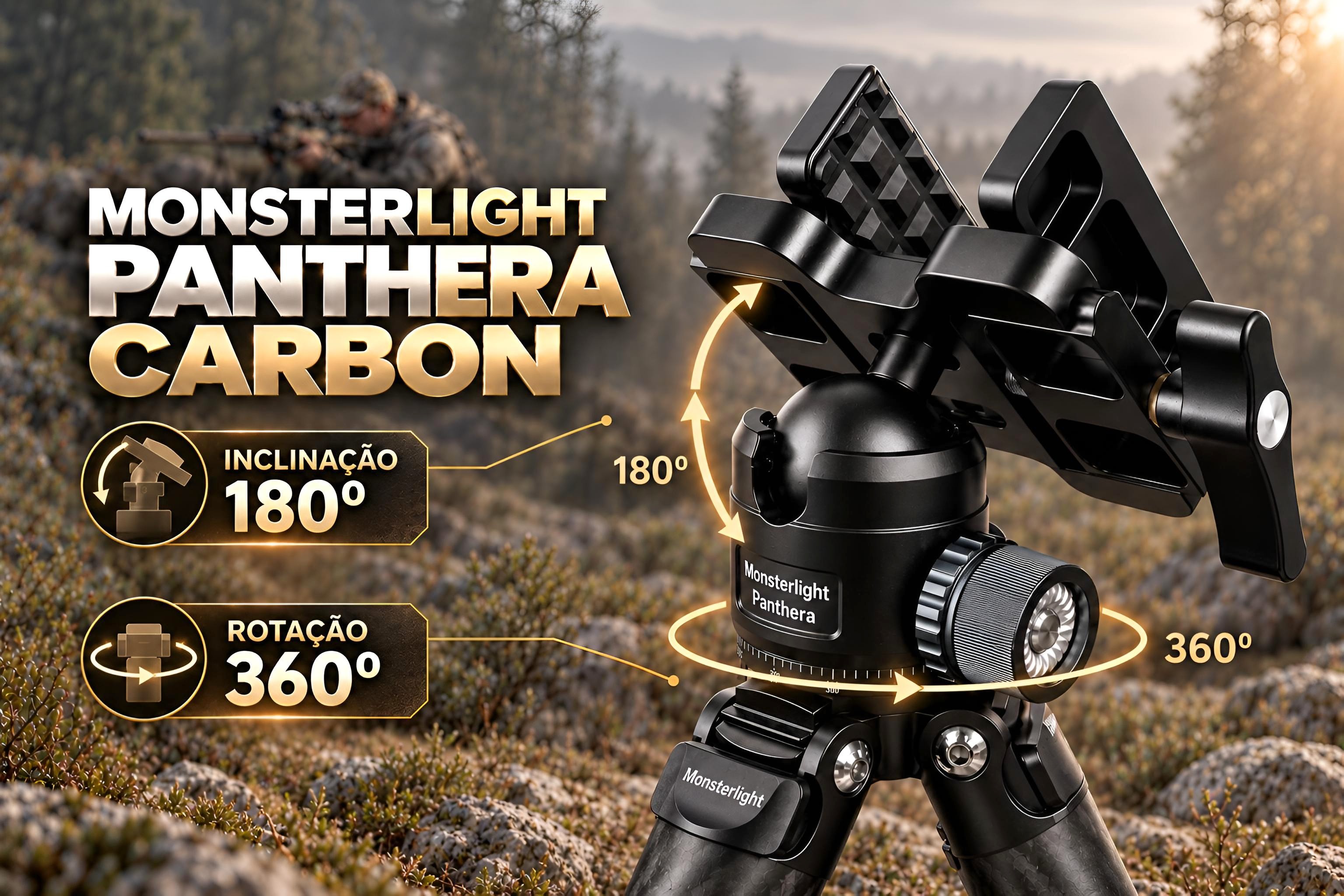 Tripé de Carbono Monsterlight Panthera Carbon 