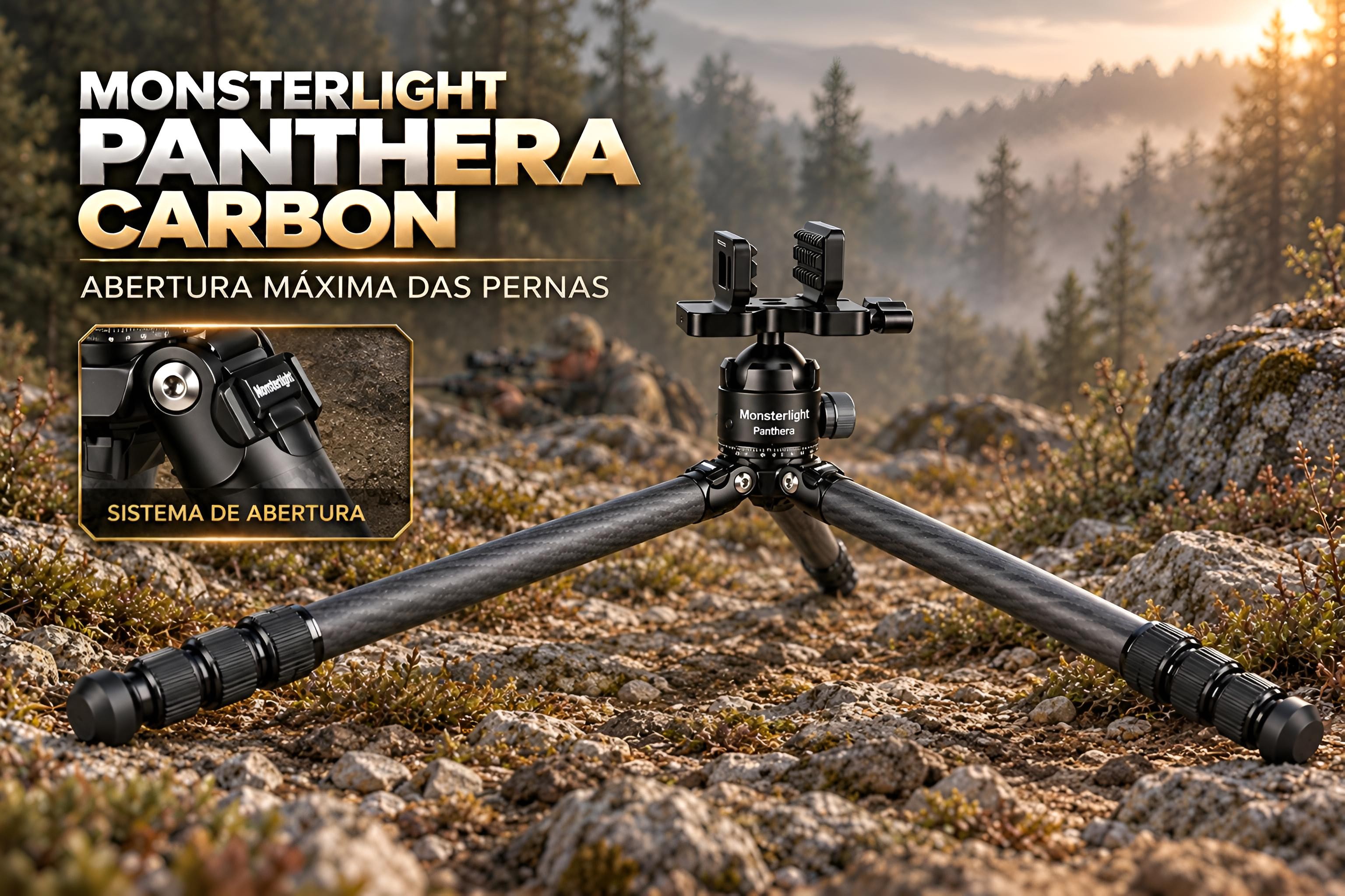 Tripé de Carbono Monsterlight Panthera Carbon 