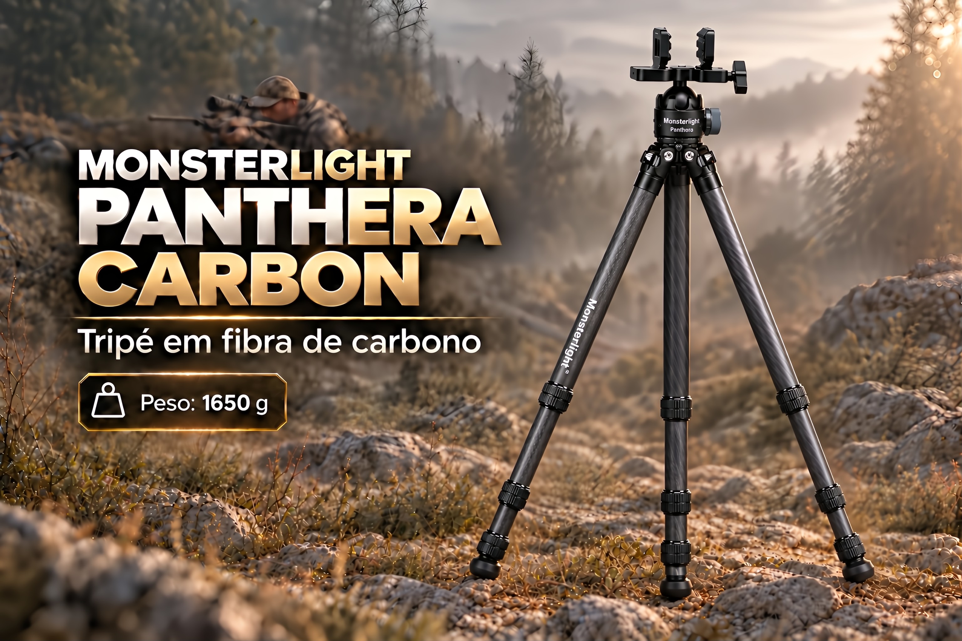 Tripé de Carbono Monsterlight Panthera Carbon