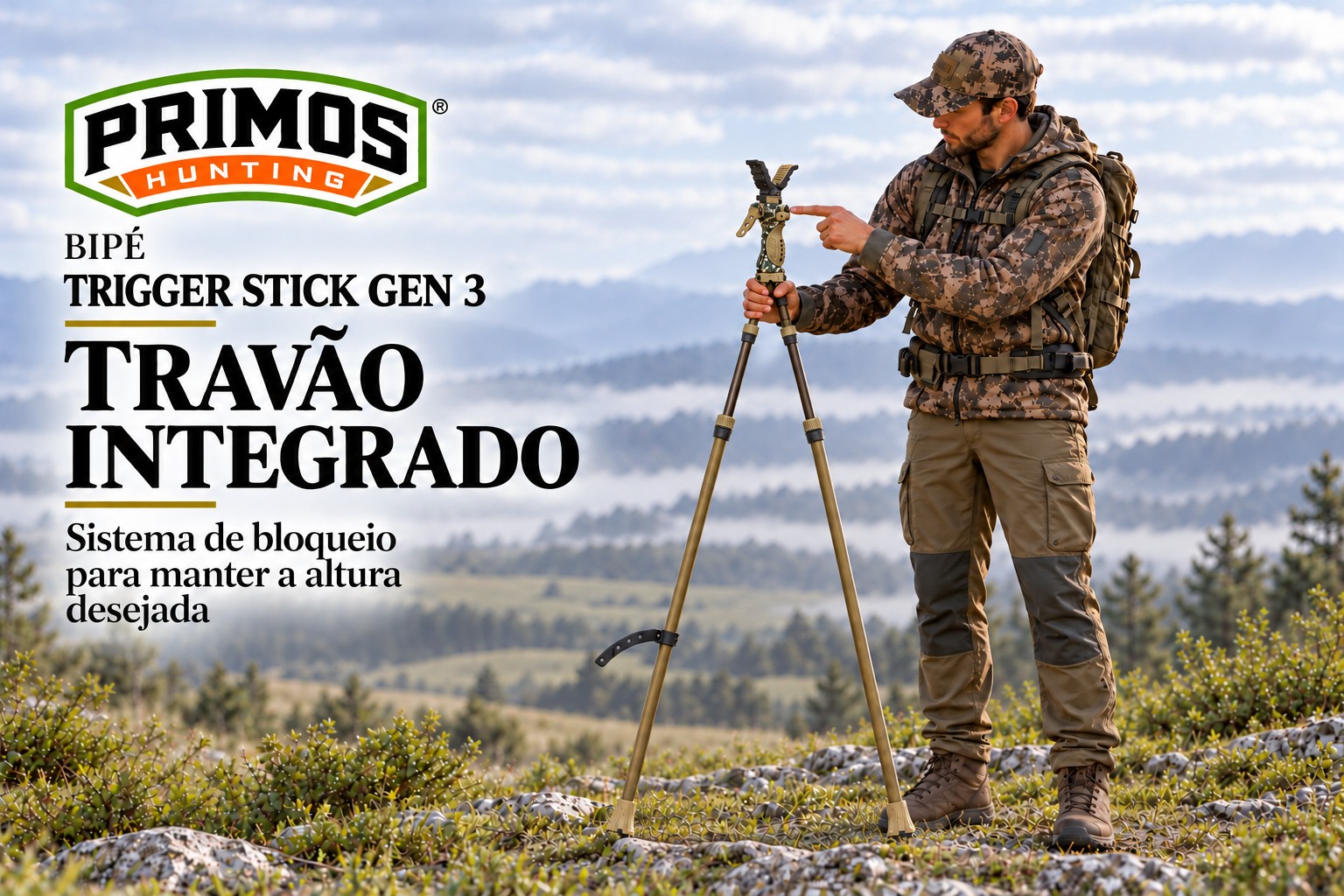 Bipé Primos Trigger Stick GEN 3 longo com gatilho 