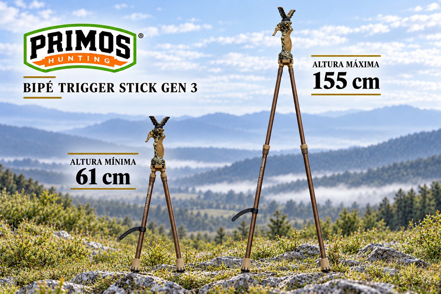 Bipé Primos Trigger Stick GEN 3 longo com gatilho 
